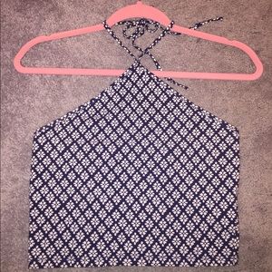 Cropped halter top